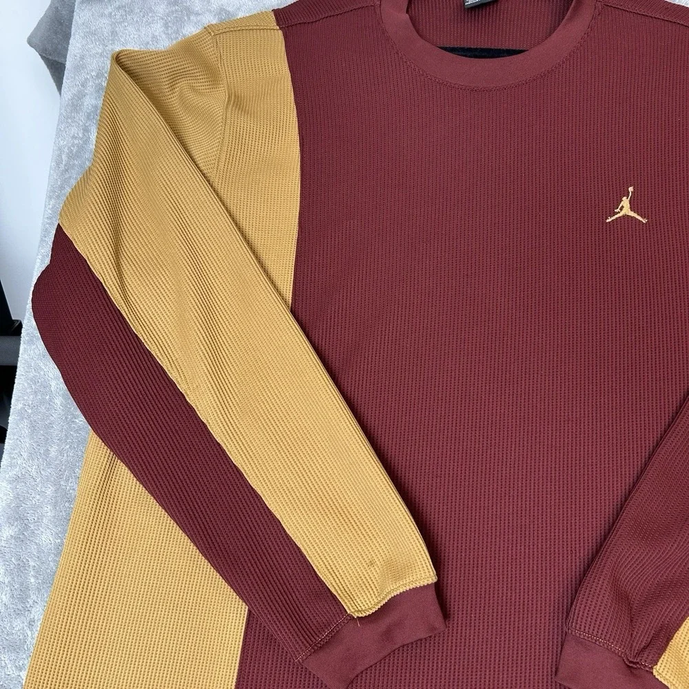 Air‎ JORDAN Colorblock Crewneck Long Sleeves VTG 90s Basketball NBA Men's Sz 2XL